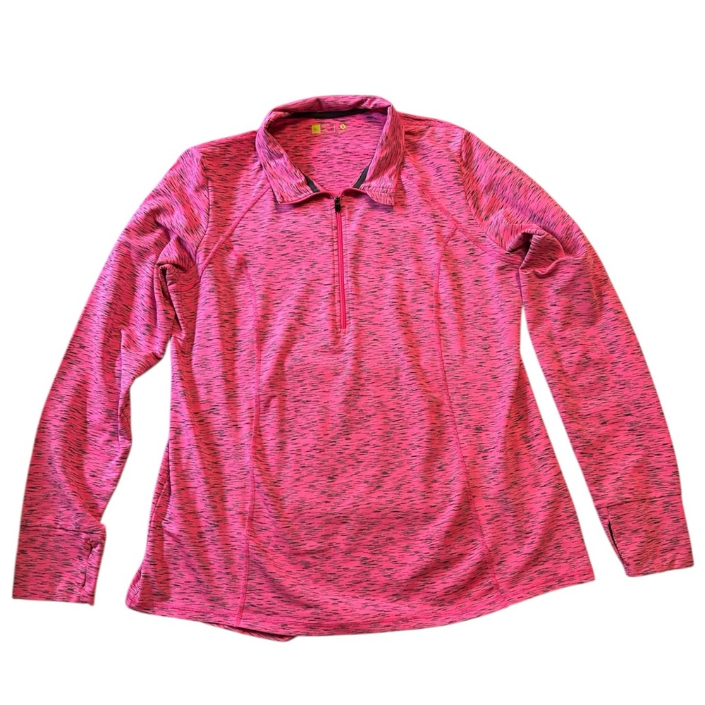 Xersion Women's Heathered Pink Long Sleeve Coverup
